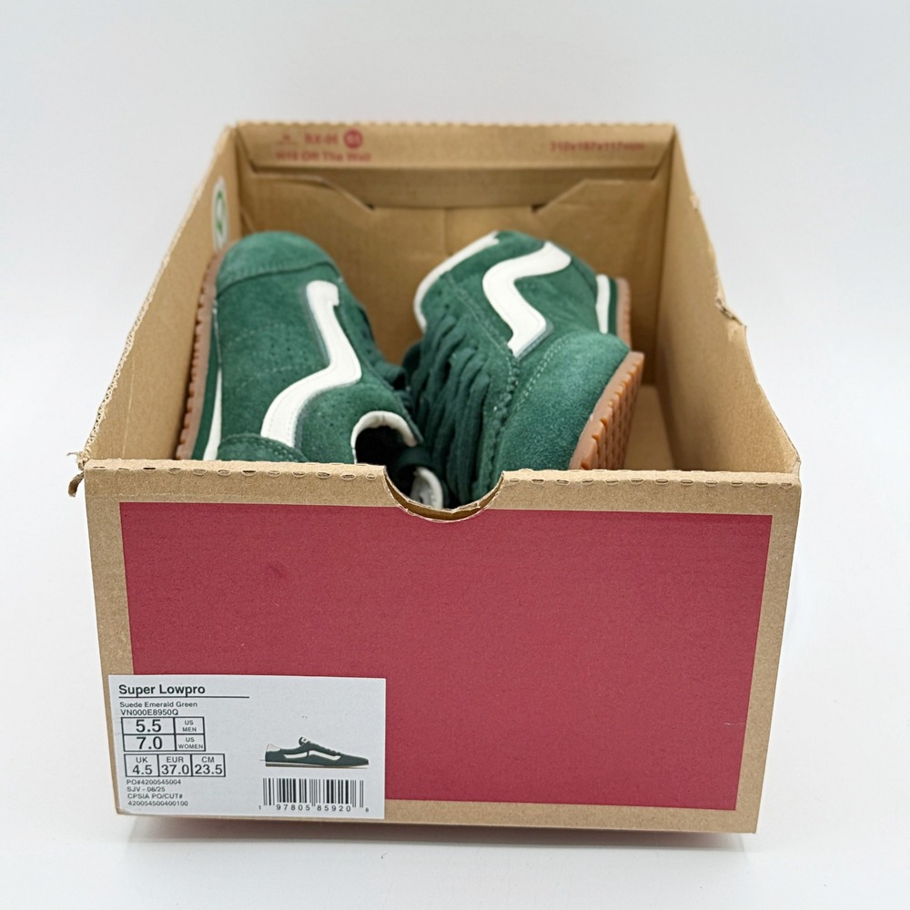 Vans Super Lowpro 'Emerald Green' / Size 7 Womens - Picture 2 of 10